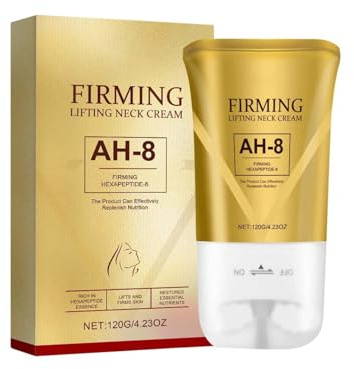 Lift Neck Creme, AH-8 Firming Neck Cream, AH-8 Hals Straffende Cremes Roller mit Hexapeptide, Hals und Dekollete Creme für Crepey Skin, Firming Neck Cream zur Reduzierung von Falten,Halslinien & Schla