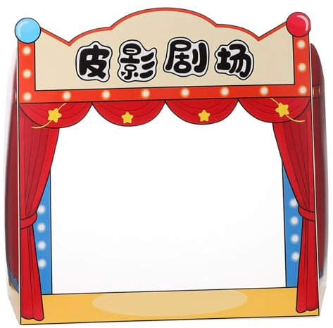 Milisten Puppentheater Für Junge Mädchen Schattenpuppen-Requisiten Puppentheater-Requisiten Handpuppe Für Junge Mädchen Geschichtenerzählbühne Für Kindergarten Kleine Puppenbühne Spielzubeh