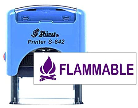 Shiny S-842 Entflammbarer Selbstfärbender Stempel - für Sicherheitshinweise und Inventaretiketten