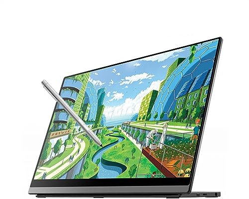 GEK208130 Schermo da Viaggio Monitor Portatile da Ufficio con Schermo tattile 4K IPS HD da 15,6 Pollici for Laptop con Schermo di espansione Esterno Gaming