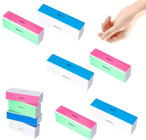 6 Stück Nagelpolierblock,Nail Buffer für Nägel,Nagelfeilen Block,Nagelfeilen Naturnägel,Polierfeile Fingernägel,Nagelpolierer für Naturnägel,Nagel Polierblock zum Formen,Glätten &Polieren von Nägeln