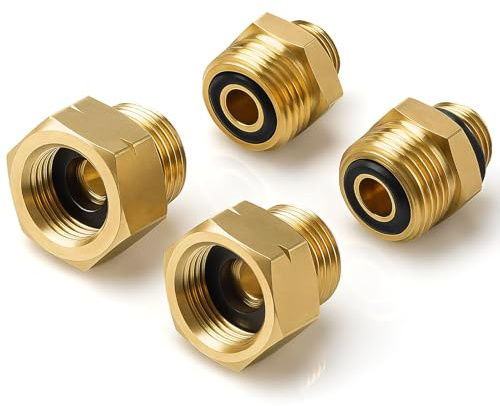 ingoodtle 4 Pièces Adaptateur Bouteille Gaz Adaptateurs Bouteille de Gaz pour l‘Europe Adaptateur Bouteille gaz raccord en Laiton pour Connecter Le Régulateur de Pression Aux Bouteilles