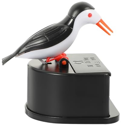 Toyvian Kreativer Schwarze Vogel aus Automatischer Zahnstocherspender Abs Zahnstocherbox Druckmechanismus Tragbar Praktisch Dekorative für Zuhause und Reise