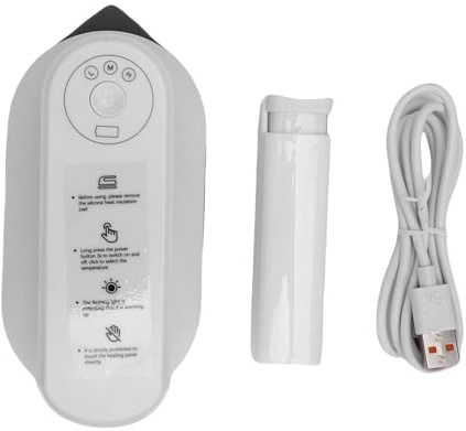 Fabater Mini Plancha Inalámbrica para Ropa, Plancha Eléctrica Portátil de Mano, Máquina de Planchar en Seco y Húmedo Recargable por USB con 3 Ajustes de Temperatura, Calentamiento