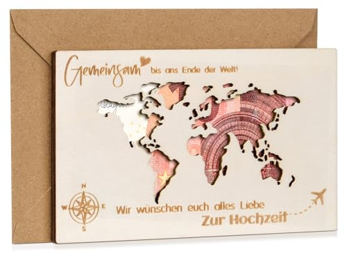 HOLDLEAF Geldgeschenke Hochzeitskarte,Geldgeschenk Verpackung mit Umschlägen,Individuelles Lustige Geschenke für Geburtstag Reisen Urlaub Hochzeit