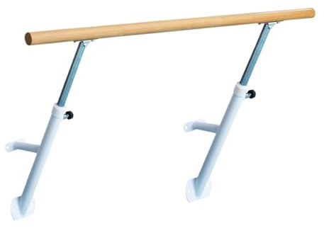 DJSKLDF Barra Ballet Barra de Baile Estiramiento Montaje en Pared Madera 1M, Barras horizontales Ajustables for Fitness Interiores para Danza(White)