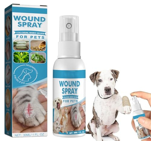 Spray Antiseptique Pour Chiens,Spray Guérison Plaies,Spray Guérison pour Animaux,Pansement Liquide pour Plaies Chien,Spray Cicatrisation pour Animaux de Compagnie,Pet Wound and Skincare Spray,30ML