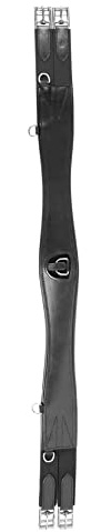Waldhausen Wembley Ledersattelgurt - mit Elastik, schwarz, Länge 125 cm