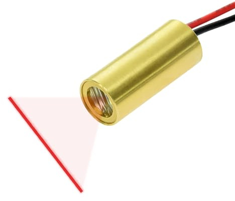 Economical Red Line Laser Module 650 nm, Class 1, 2.6~6 VDC, >60° Fan Angle, 0.3~1.8m Working Distance, VLM-650-28 LPT - Industrial Alignment Laser for Automation & Machine Vision