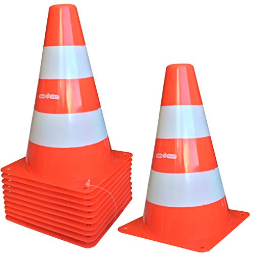 TikTakToo 10 Stück Pylonen Pylone Kegel Hütchen Agility Grenzkegel 18 x 13 cm