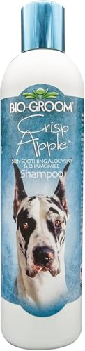 Bio-Groom Crisp Apple Hundeshampoo - Mit Aloe Vera und Kamille - Frei von Parabenen - Geeignet für Welpen und Kätzchen - Konzentrat 1:8 - Verdünnt 3.2 L - Bis zu 95 Hundewäschen - 355 ml