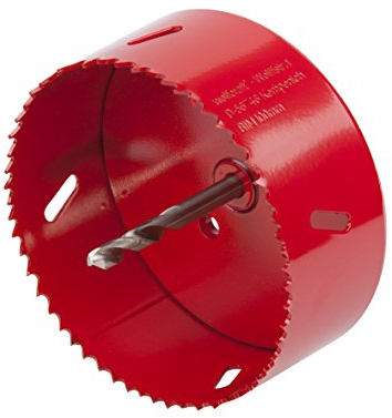 wolfcraft Sega a tazza BIM I 5493000 I Per materiali per costruzioni a secco, legno, plastica e metalli, profondità di taglio 40 mm