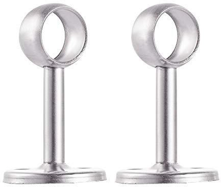 Increway Set med 2 hållare för garderobsrör i rostfritt stål, Dia 19 mm