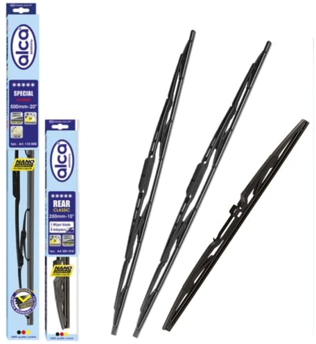 Fits Suzuki Swift 2005-2016 Alca Germany Front Rear Wiper Blades 211810'' AS211810H Replacement KIT