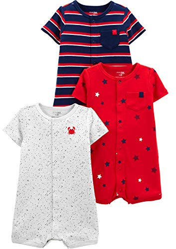 Simple Joys by Carter's Baby Boys' 3-Pack Snap-up Rompers