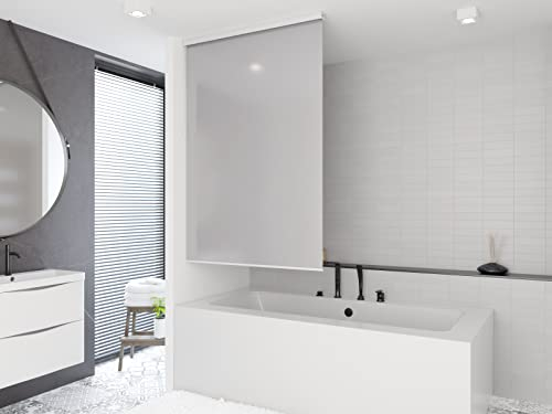 probath HALB Kassetten DUSCHROLLO Modell Uni HELLGRAU 7 Breiten ZUR Wahl (160x240 cm)