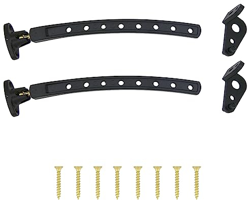 FERROELETTRA Regolatore e limitatore apertura finestra, persiane, porte e finestre - Ferma Persiane e Ferma finestra aperta interno regolabile - in Zama Verniciata (2, Nero)