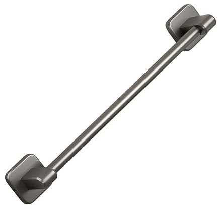 LABRIMP Self Adhesive Towel Bar No Drill Wall Mounted Towel Rack Heavy Duty for Bathroom Kitchen Balcony 40cm Grey Smooth Surface