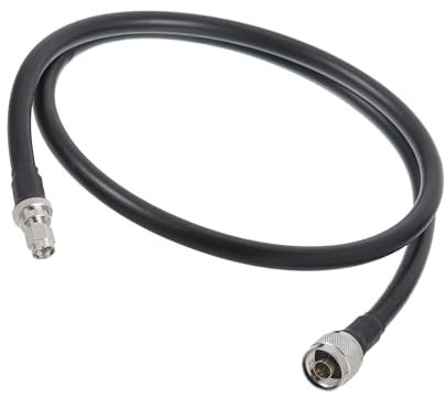 sourcing map 1Pcs 3FT Coaxial Cables 400 Type N Male to SMA Male Low Loss Coaxial Cable Extension Jumper Cable for Cell Phone Signal Booster,Amplifier,Antennas,SWR Met Black Black