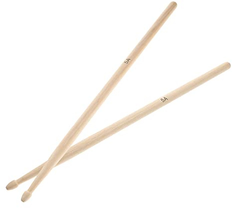 Walnuss Holz Drumsticks 5a, 2 Stück, für Elektronische und Akustische Drums | Rutschfest und Angenehm zu Halten, Praktisches Zubehör für Übung und Auftritt, Solide Verarbeitung