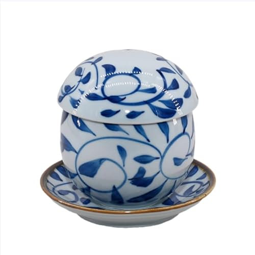 WouND Coquetier à la Vapeur de Style Japonais, Bol en céramique avec Couvercle, Tasse à ragoût, Bols à Dessert, Bol à Soupe à la Vapeur, Tasse à Vapeur