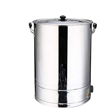 NIBXEPDF Instant Water Heater Hot Water/Tea Boiler Dispenser and Mulled Wine Warmer - Energy Efficient Stainless Steel Design with 30-110°C/Silver/30L