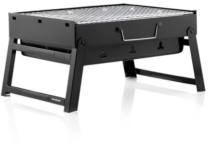 Barbecue pieghevole a carbonella per campeggio e Co. | Barbecue da tavolo economico | Mini grill, barbecue da campeggio, attività all'aperto, viaggi, festival, picnic