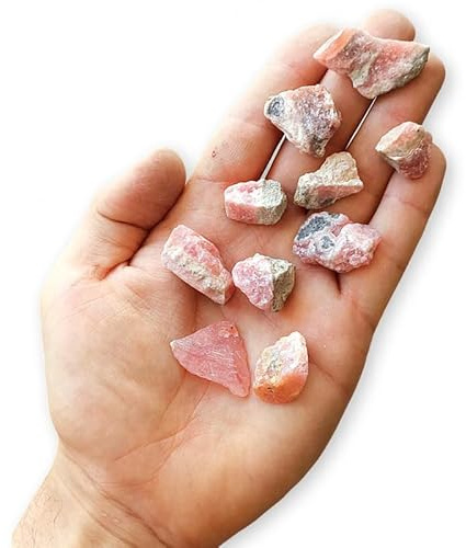 TENET - 10 PEZZI Pietra Grezza Naturale Cristalloterapia Gemme decorazione (RODOCROSITE)