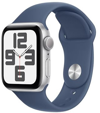 Apple watch Apple Watch SE GPS 40mm Boîtier en Aluminium Argent avec Bracelet Sport Denim M L