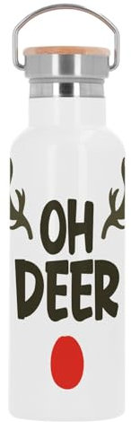 Thermosflasche Edelstahl Thermo - Oh Hirsch Rentier Weihnachten Winter Geschenk für Weihnachtsmann 500ml