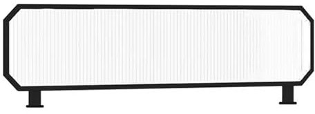 Trennwände für Essbereiche, erhöhte Trennwand aus gestreiftem Glas für Restaurants, halbprivater Schreibtisch-Zaun, 30 cm hoch (Farbe: Schwarz, Größe: 5 Stück – 99,9 x 30 cm)