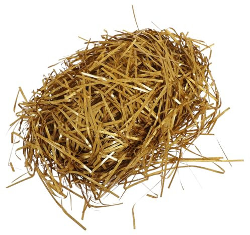 OATIPHO Glitzerpapier Gold Glitzer Für Geschenke Geschreddertes Papier Zum Füllen Von Körben Und Schachteln Packpapier Für Verpackung