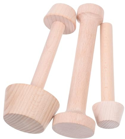 JECOMPRIS Stampi Per Crostatine a Forma Di in Legno, Set Da 3 Pezzi Doppia Faccia, Utensili Di Cottura Fai Da Te Per Crostate, Muffin e Cupcake, Resistente e Leggero, Per Casa e Ristoranti