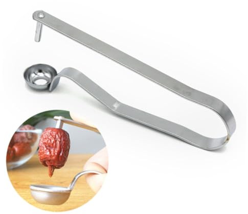 WEKADRIN Denocciolatore in Acciaio per Ciliegie e Jujubee Strumento Premium Facile da Usare per Rimuovere Frutta Utensile da Cucina Resistente e Durevole