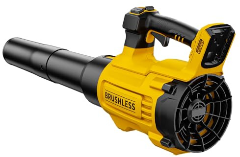 PWOKVEC 20V Cordless Leaf Blower, Compatible with DeWALT 20V MAX Batteries, Max 600 CFM/125 MPH with Turbo Boost, Brushless Motor 2.0, Variable-Speed Trigger, Lightweight and Compact, Tool Only