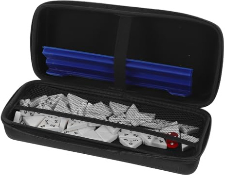 Dreieck Brettspiel Domino Reisekoffer Strategiespielset Kunststoff 1 Satz | Tragbar für Reisen, Würfel, Halter, Beutel mit Kordelzug, Strategischer Spielspaß für Familien