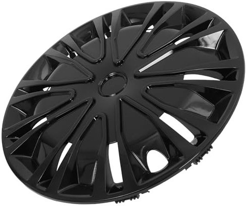 NUOBESTY Copricerchio per Veicoli in PP Nero, Design Elegante e Resistente, Coprimozzo Decorativo per Ruote da 14 Pollici, Adatto per Cerchi di Vari Modelli