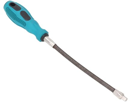 Jeffergarden Tournevis de Collier de Serrage Flexible, Douille Hexagonale Pliable avec Entraînement carré Réversible de 1/4, Poignée Ergonomique pour Desserrer et Serrer les Colliers de