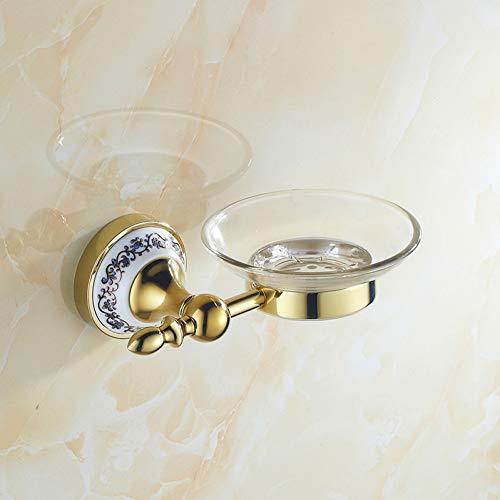 Gold Seifenschalen Messing Gold Seifenkorb Wandmontage Keramik Seifenhalter Chrom Badzubehör Home Decoration Seifenkiste