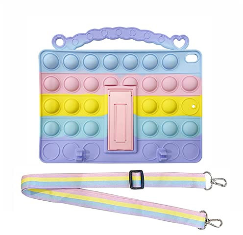 XZC Push Pop Fidget Toys Case for iPad Air 3 10.5'' 2019/Pro 10.5'' 2017 Kids Shockproof Tablet Cover with Pencil Holder Hand Strap Carrying Strap Kickstand (iPad air 3/pro 10.5inch)