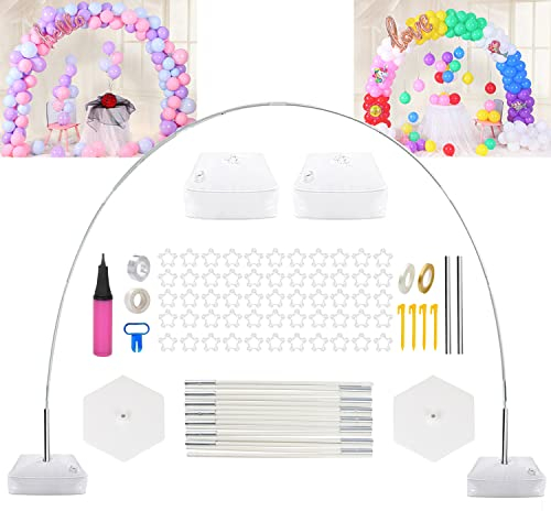 CZCPARY Arco Palloncini Struttura, Kit Arco Semicircolare, Struttura per Palloncini con Base, 2,7m Arco Palloncini per Matrimoni/Compleanni, adatto per feste, Natale