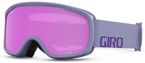 Giro Cruz Adult Snow Goggle - Lilac Wordmark Strap with Amber Pink Lens