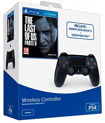 GAMEPAD SONY PS4 DUALSHOCK BLACK + TLOU II