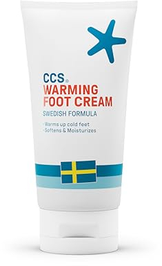 CCS Warming Foot Cream 150ml - Wärmende Fußcreme. Spendet Feuchtigkeit und macht trockene Haut und kalte Füße mit einem wärmenden Gefühl weich.