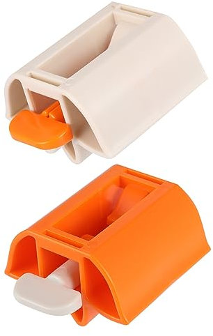 SOLUSTRE 6stücke Manuelle Tubenausdrücker Für Zahnpasta Und Kosmetik Multifunktionale Spender Mit Praktischer Handhabung Für Badezimmer Und Schönheitspflege Weiß Und Orange
