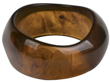Caiyao Chunky Acrylic Cuff Bangle Bracelet Scales Stretch Bangle Colorful Irregular Geometric Resin Acetate Wide Wristband Bracelet Statement Jewelry for Women-Brown