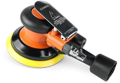 KAMSIN Levigatrice pneumatica ad aria orbitale casuale da 6 pollici, levigatrice professionale da DA regolabile in velocità per la lavorazione del legno