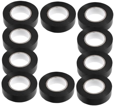 TOKIDNY Isolierband 10 M Länge 18 Mm Breite Schwarzes Pvc-material Für Die Verkabelung Von Kfz-geräten