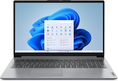 Lenovo IdeaPad 1 | 15 inch Full HD Laptop | Intel Celeron N4500 | 4GB RAM | 128GB eMMC | Windows 11 Home in S mode | Microsoft 365 Personal | Cloud Grey