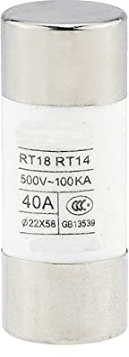 ZYHNYTAO Fusibile 2 pezzi 500 V 22 x 58 mm fusibile tubolare ceramico a rottura rapida 40 A 50 A 63 A 80 A 100 A 125 A